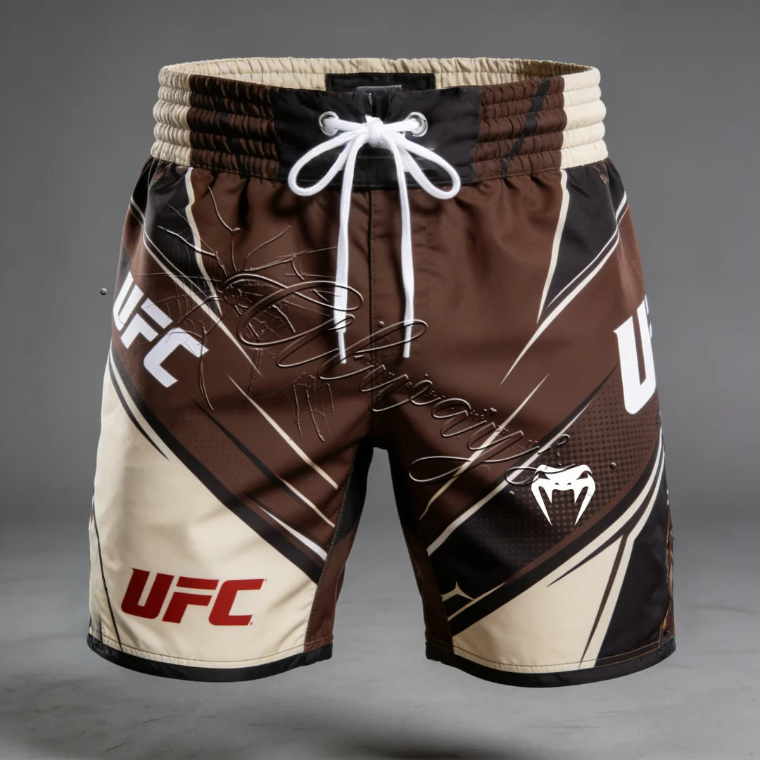 2026 New UFC Authentic Fighting Night Octagonal Cage Boxing Quick Drying Breathable Shorts Men's Fashion Event Sports Shorts