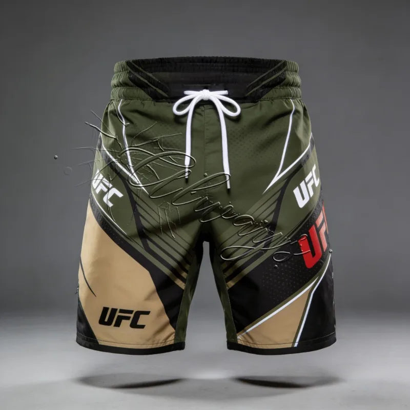 2026 New UFC Authentic Fighting Night Octagonal Cage Boxing Quick Drying Breathable Shorts Men's Fashion Event Sports Shorts