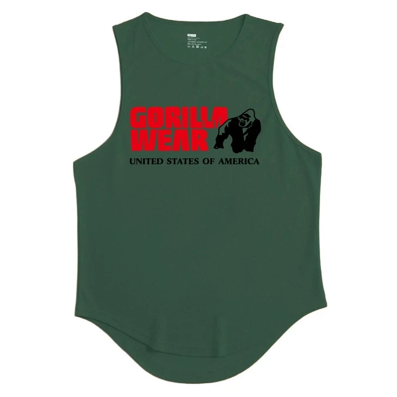 Gym Top Men Men's Clothing Fitness Clothes Shirt Bodybuilding Vests Man Vest Singlet Singlets Muscular Stringer T-shirts Tops