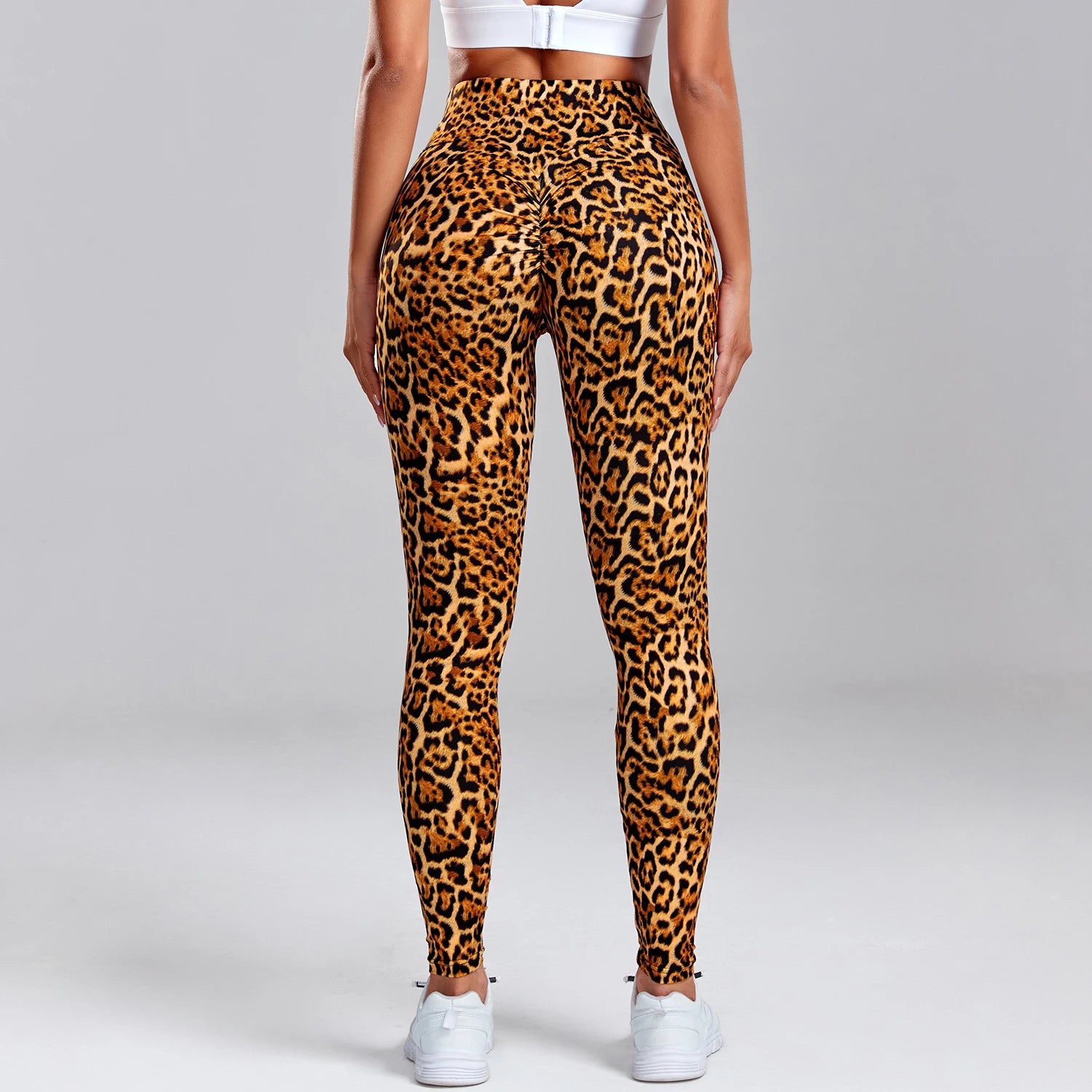 Leopard Print Leggings Fitness Women High Waist Sexy Yoga Pants Scrunch Butt Booty Leggins Gym Jogging Breathable Female Clothes
