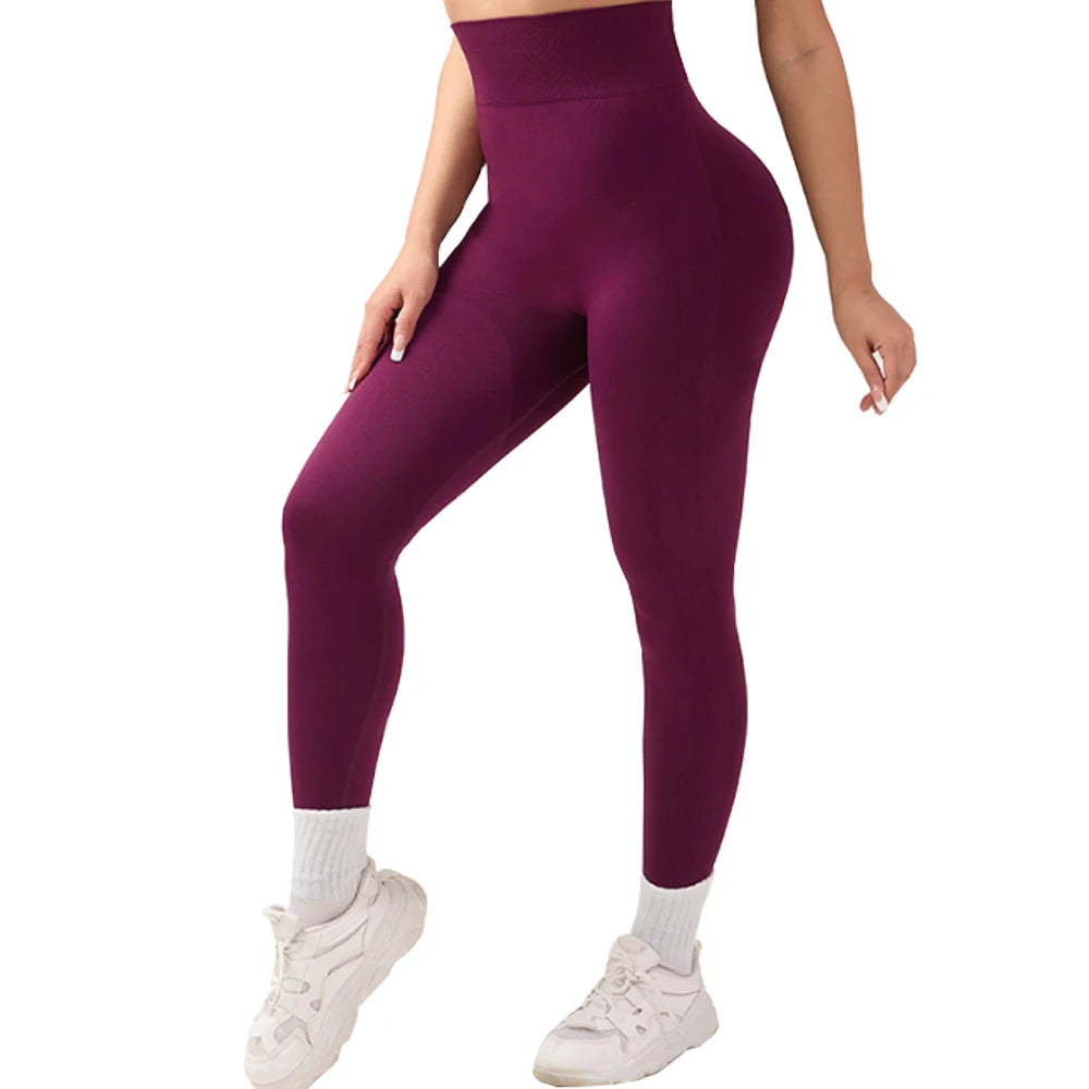 Women's Sports Leggings Yoga Pants Gym Leggings - Comfortable Fitness Trousers for Active Women Seamless yoga pants high waisted