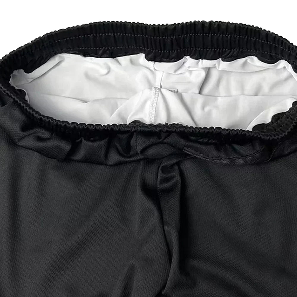 Men's gym compression shorts boxing printed sports pants double layered quick drying basketball beach muscle exercise fitness