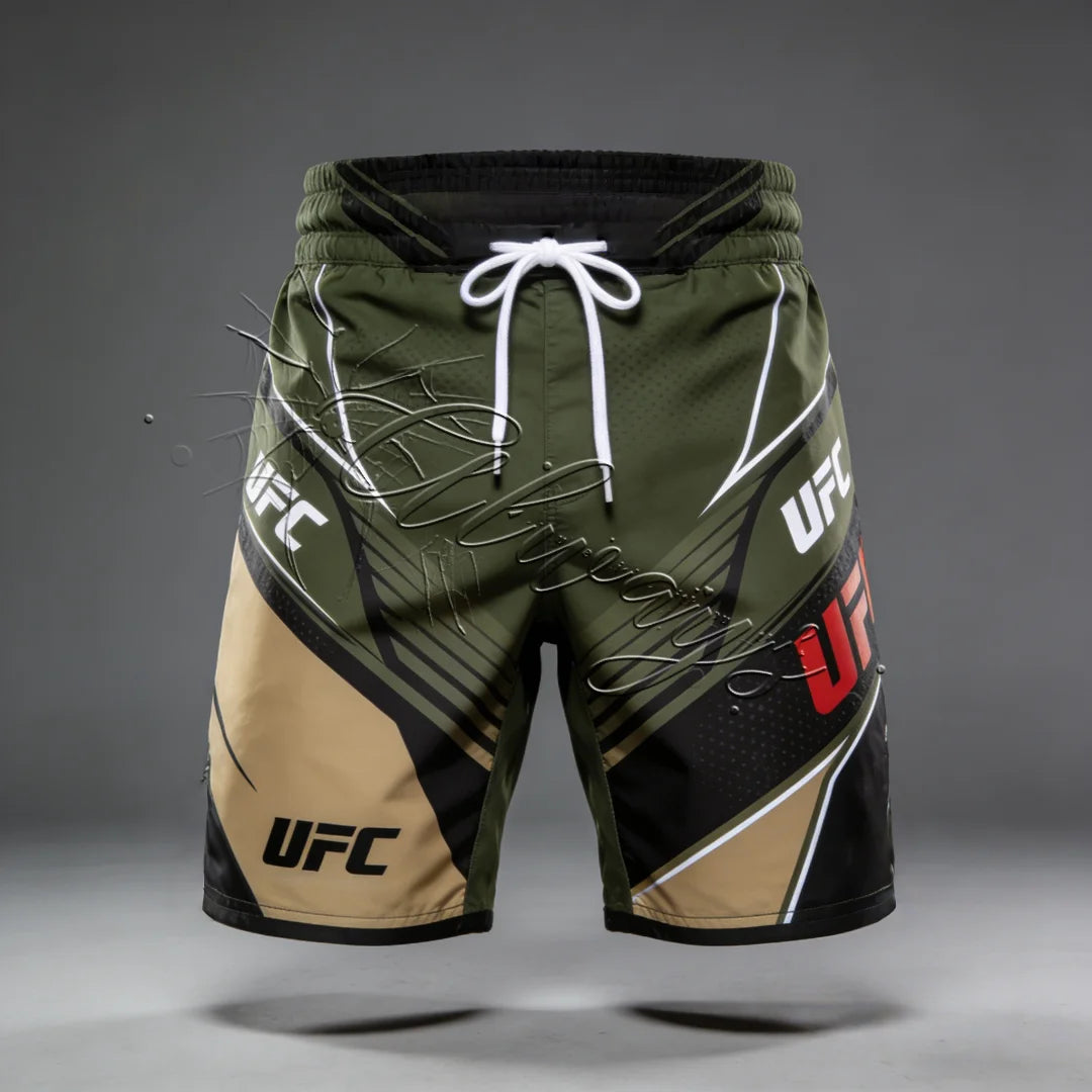 2026 New UFC Authentic Fighting Night Octagonal Cage Boxing Quick Drying Breathable Shorts Men's Fashion Event Sports Shorts