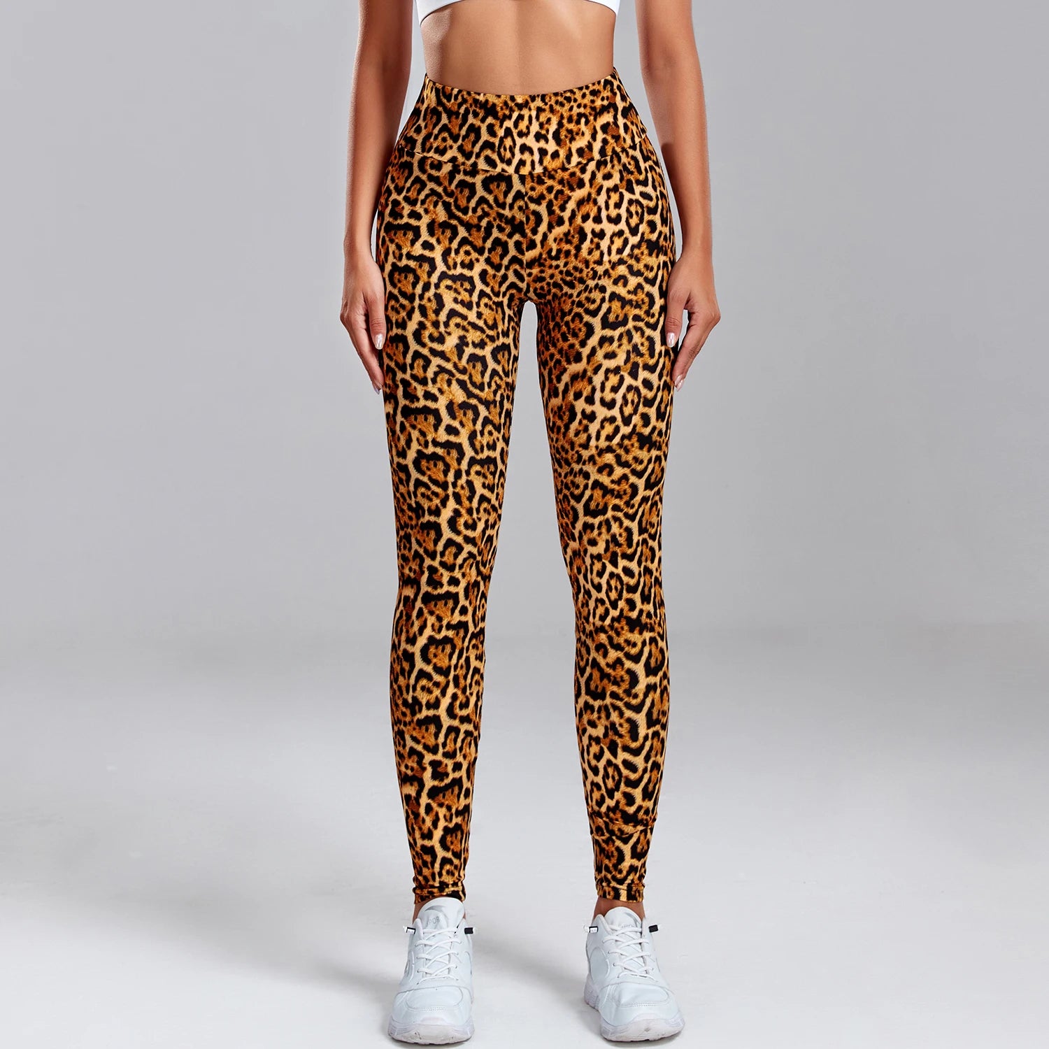 Leopard Print Leggings Fitness Women High Waist Sexy Yoga Pants Scrunch Butt Booty Leggins Gym Jogging Breathable Female Clothes