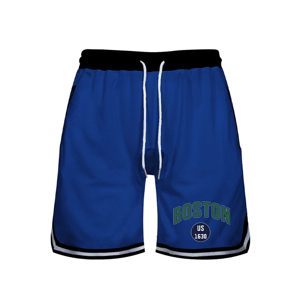 Men's Fitness Joggers Casual Breathable Short Sports Basketball Shorts Mesh Quick Dry Gym Shorts for Male Pants Summer