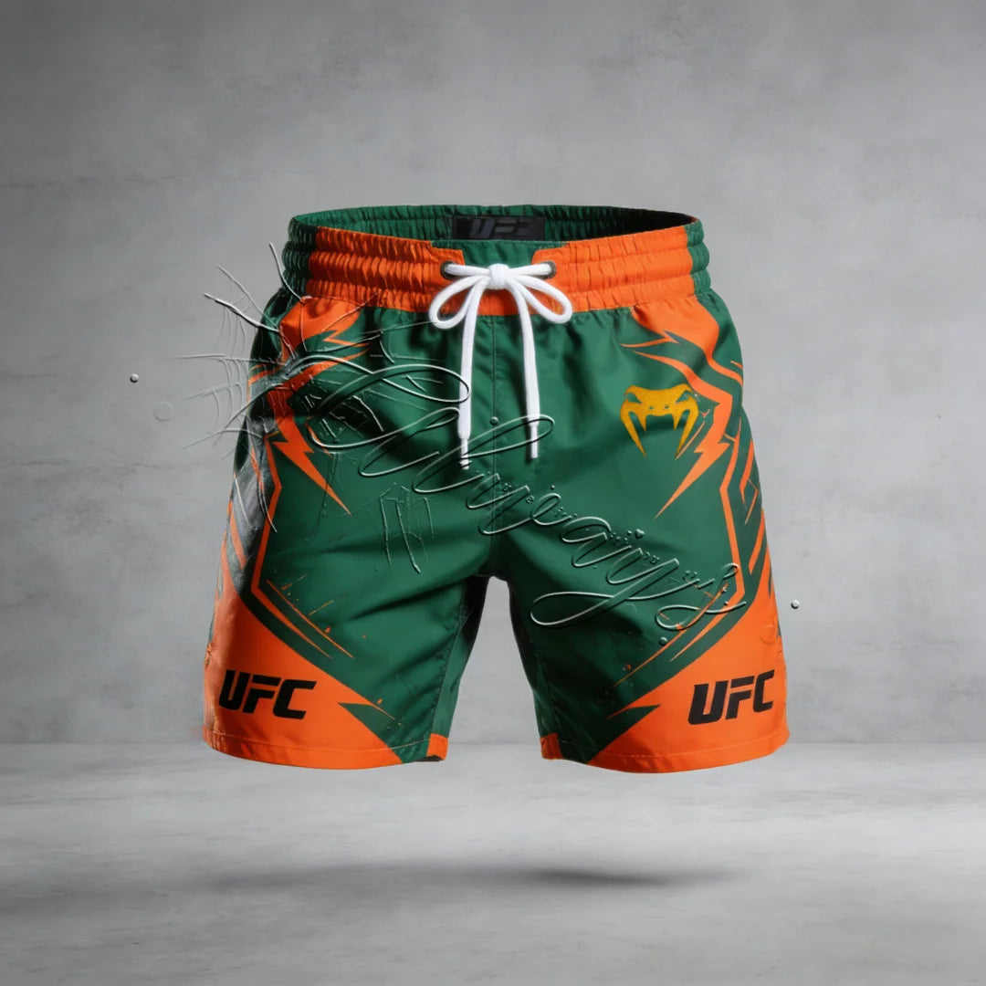 2026 New UFC Authentic Fighting Night Octagonal Cage Boxing Quick Drying Breathable Shorts Men's Fashion Event Sports Shorts