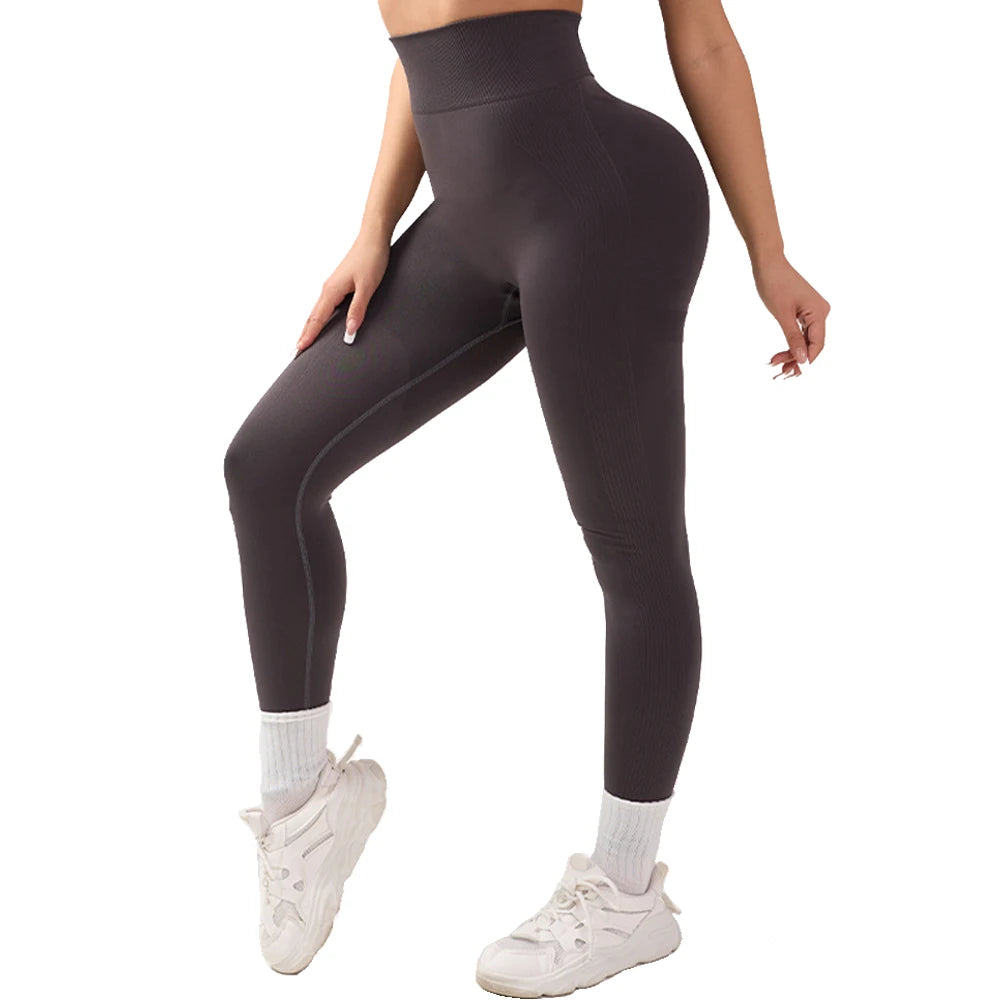 Women's Sports Leggings Yoga Pants Gym Leggings - Comfortable Fitness Trousers for Active Women Seamless yoga pants high waisted
