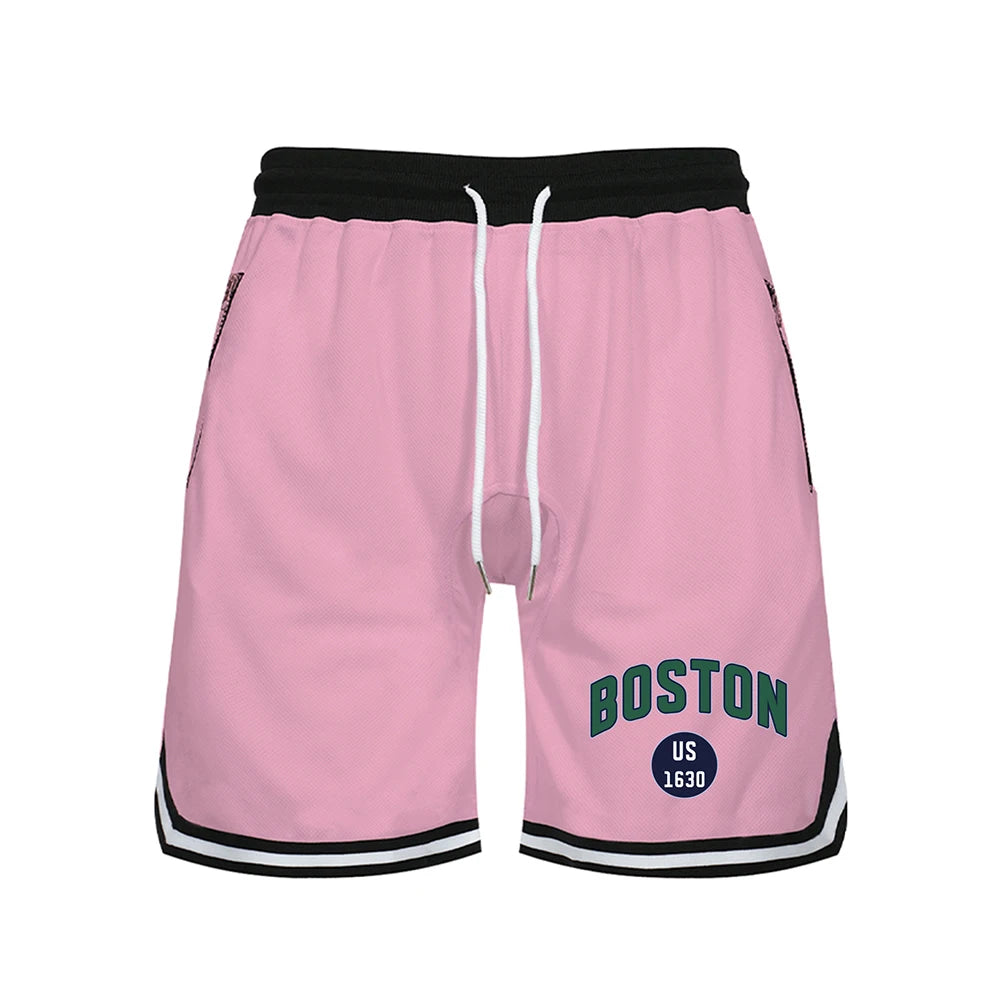 Men's Fitness Joggers Casual Breathable Short Sports Basketball Shorts Mesh Quick Dry Gym Shorts for Male Pants Summer