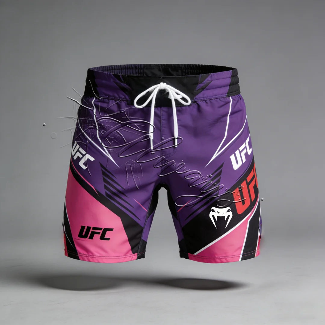 2026 New UFC Authentic Fighting Night Octagonal Cage Boxing Quick Drying Breathable Shorts Men's Fashion Event Sports Shorts