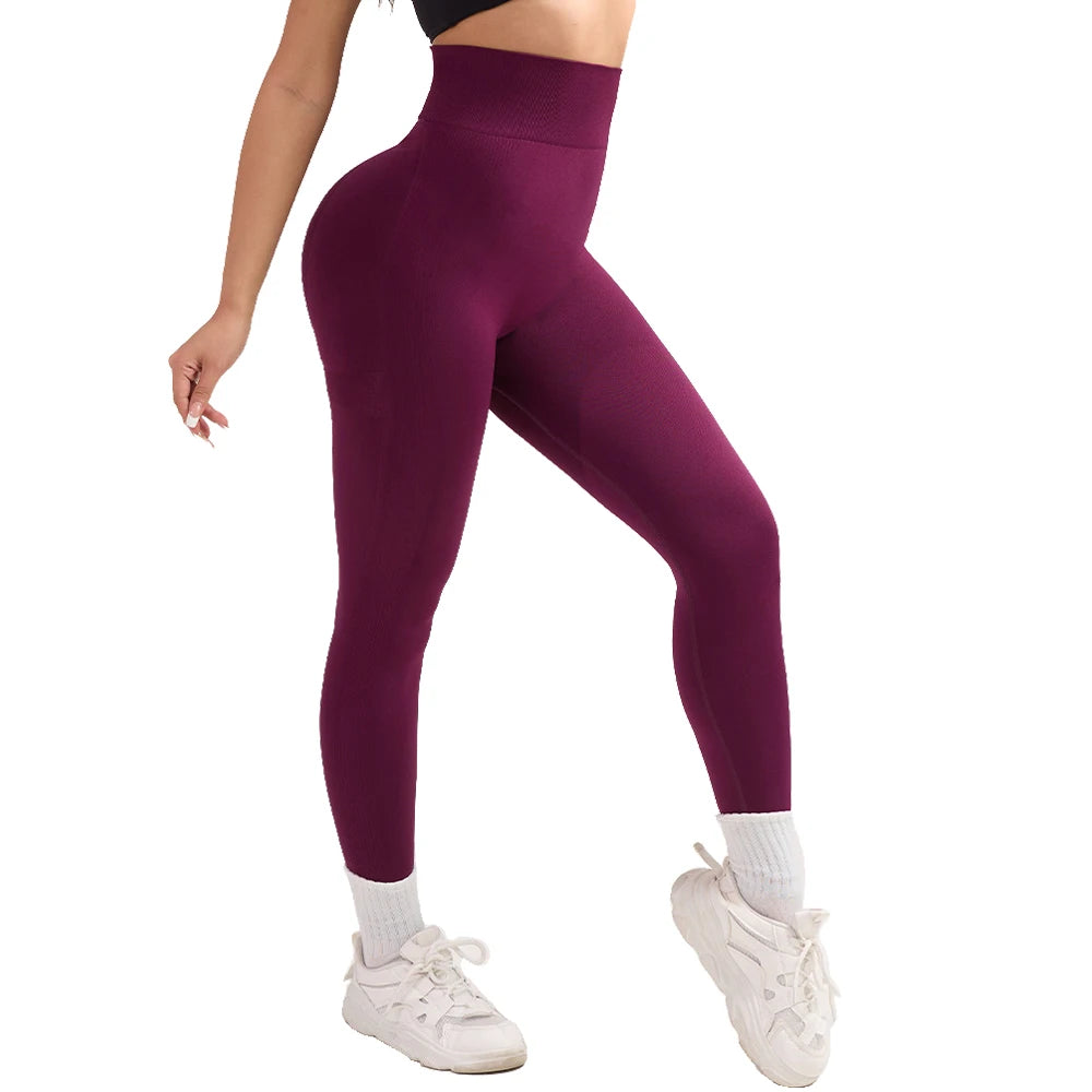 Women's Sports Leggings Yoga Pants Gym Leggings - Comfortable Fitness Trousers for Active Women Seamless yoga pants high waisted