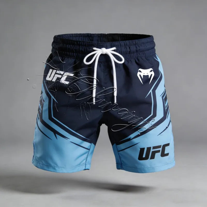 2026 New UFC Authentic Fighting Night Octagonal Cage Boxing Quick Drying Breathable Shorts Men's Fashion Event Sports Shorts