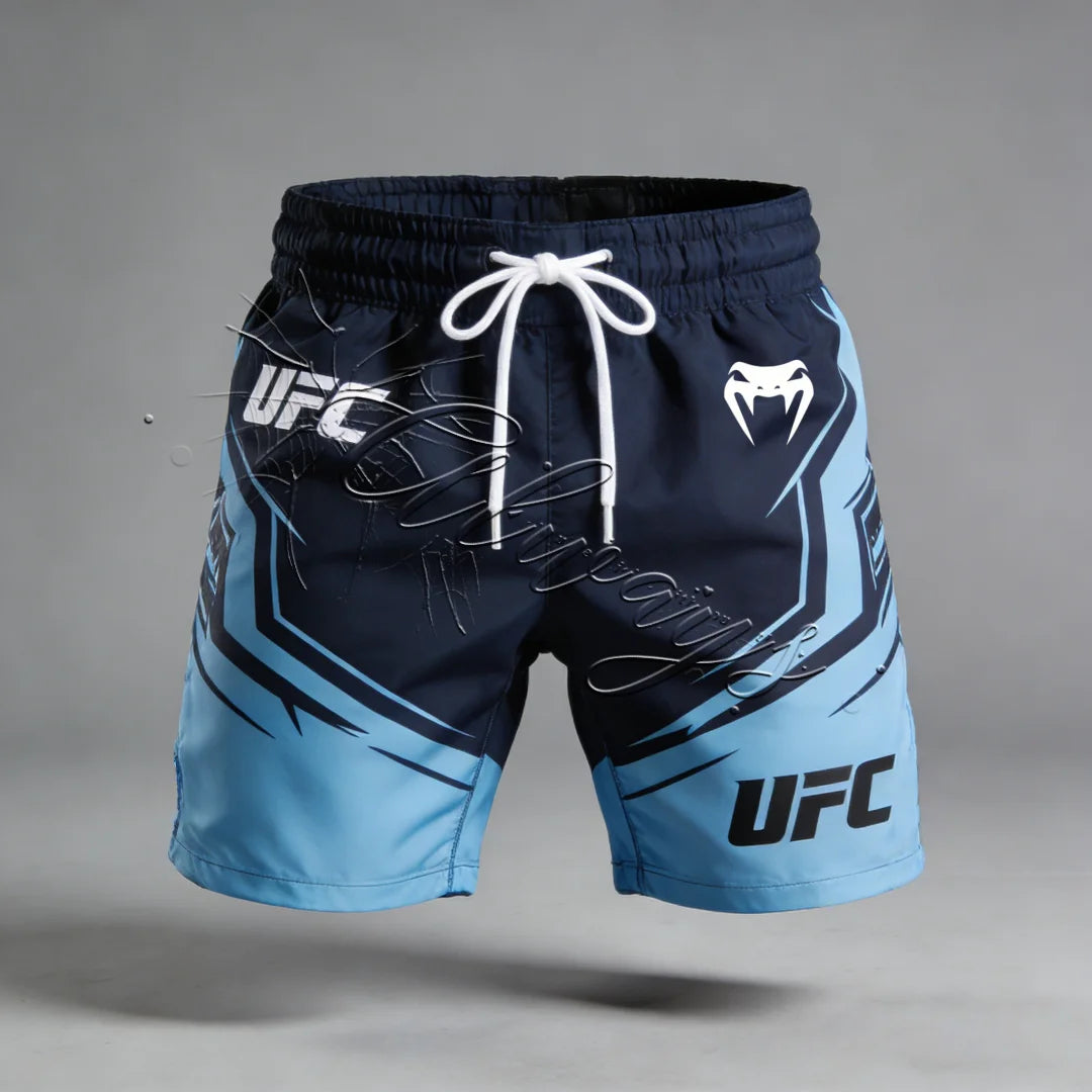 2026 New UFC Authentic Fighting Night Octagonal Cage Boxing Quick Drying Breathable Shorts Men's Fashion Event Sports Shorts