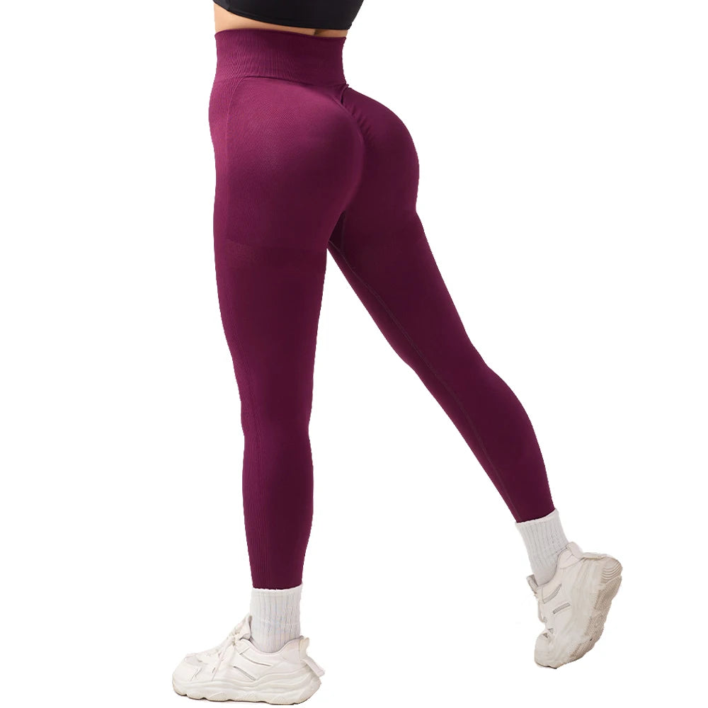 Women's Sports Leggings Yoga Pants Gym Leggings - Comfortable Fitness Trousers for Active Women Seamless yoga pants high waisted